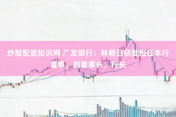 炒股配资知识网 广发银行：林朝日获批担任本行董事、副董事长、行长