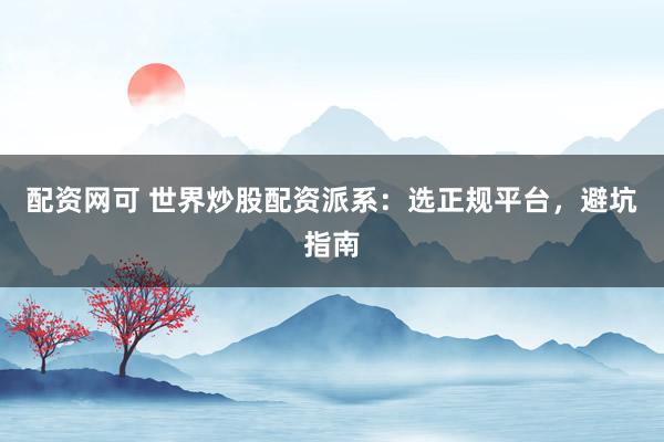 配资网可 世界炒股配资派系：选正规平台，避坑指南